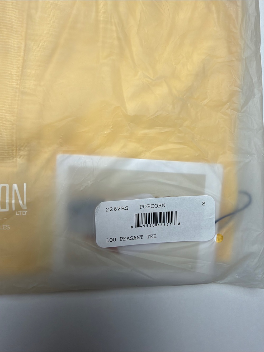 Nation LTD Lou Peasant Tee Popcorn Yellow Puff Sleeve Top NWT - Picture 5 of 7